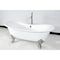 Aqua Eden Clawfoot Bathtubs, 71.63 L, 29.75 W, White/Brushed Nickel, Cast Iron VCTNDS7231NL8 - alternate 5